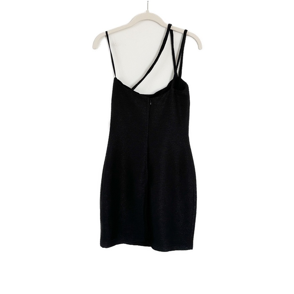 NEW Rumer Black Ribbed Penelope Mini Dress Size Medium - Picture 6 of 6